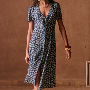 Sezane Ophelia Dress Cara Print Size FR 36/US 4